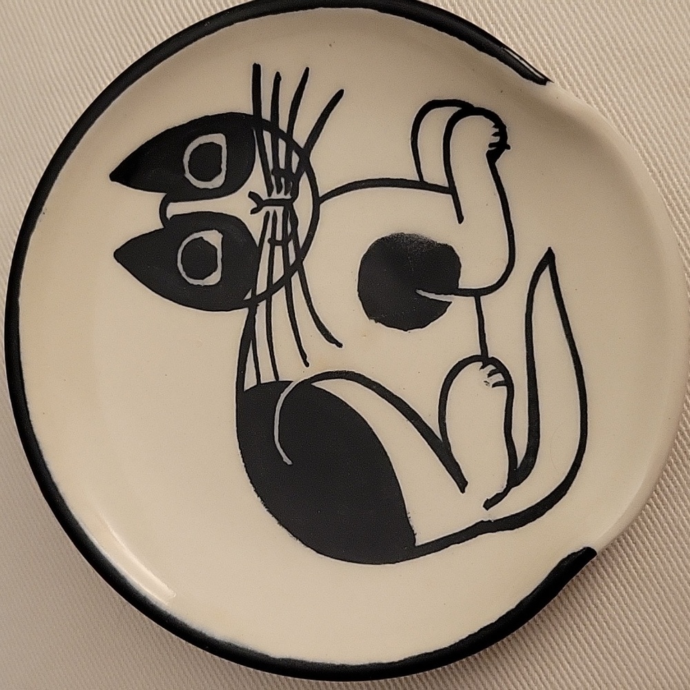 KD Black and White Cat Spoon Rest, by Karen Donleavy